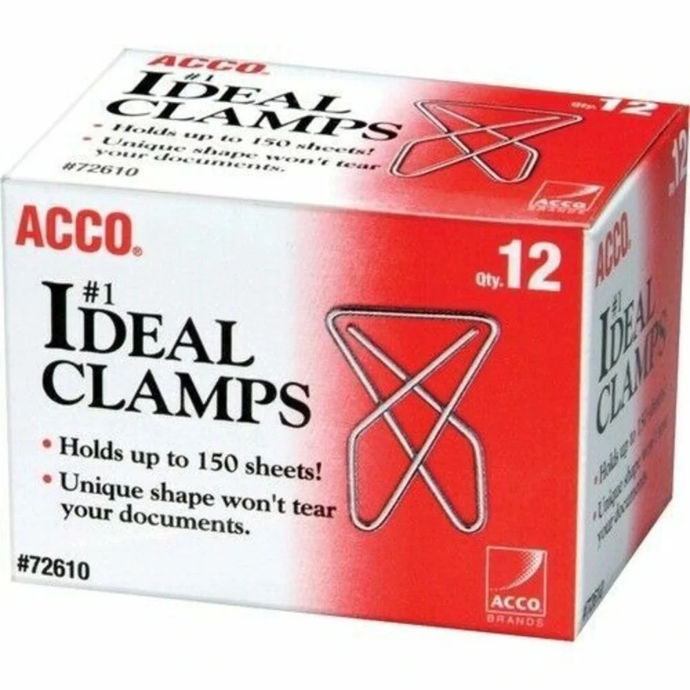 Lot Of 2 Acco #1 Ideal Clamp Steel Wire Large Size 12/pk Free Shipping